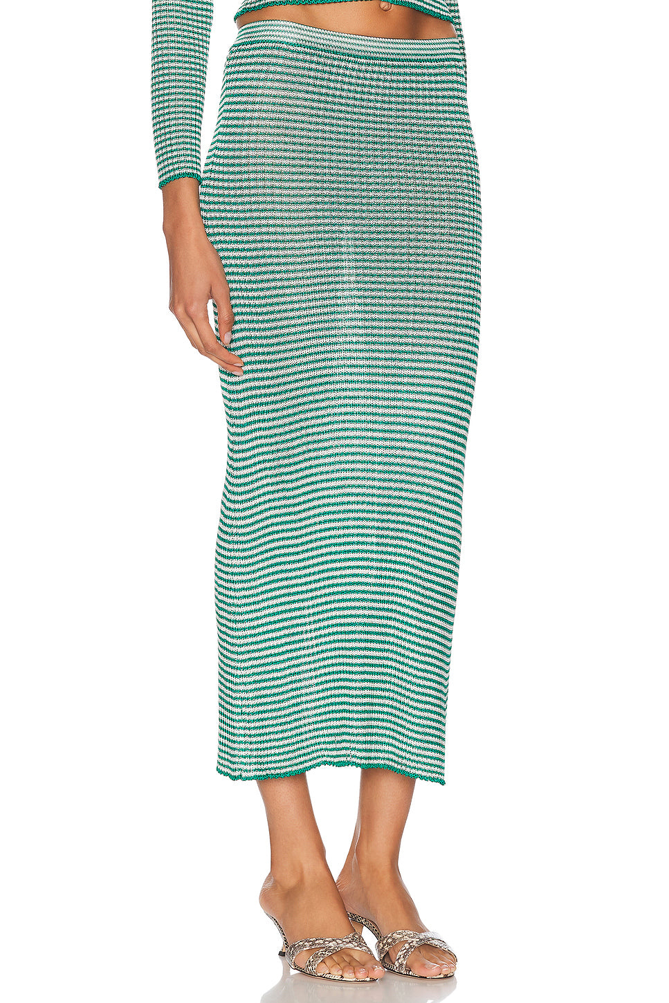 Micro Stripe Rib Skirt