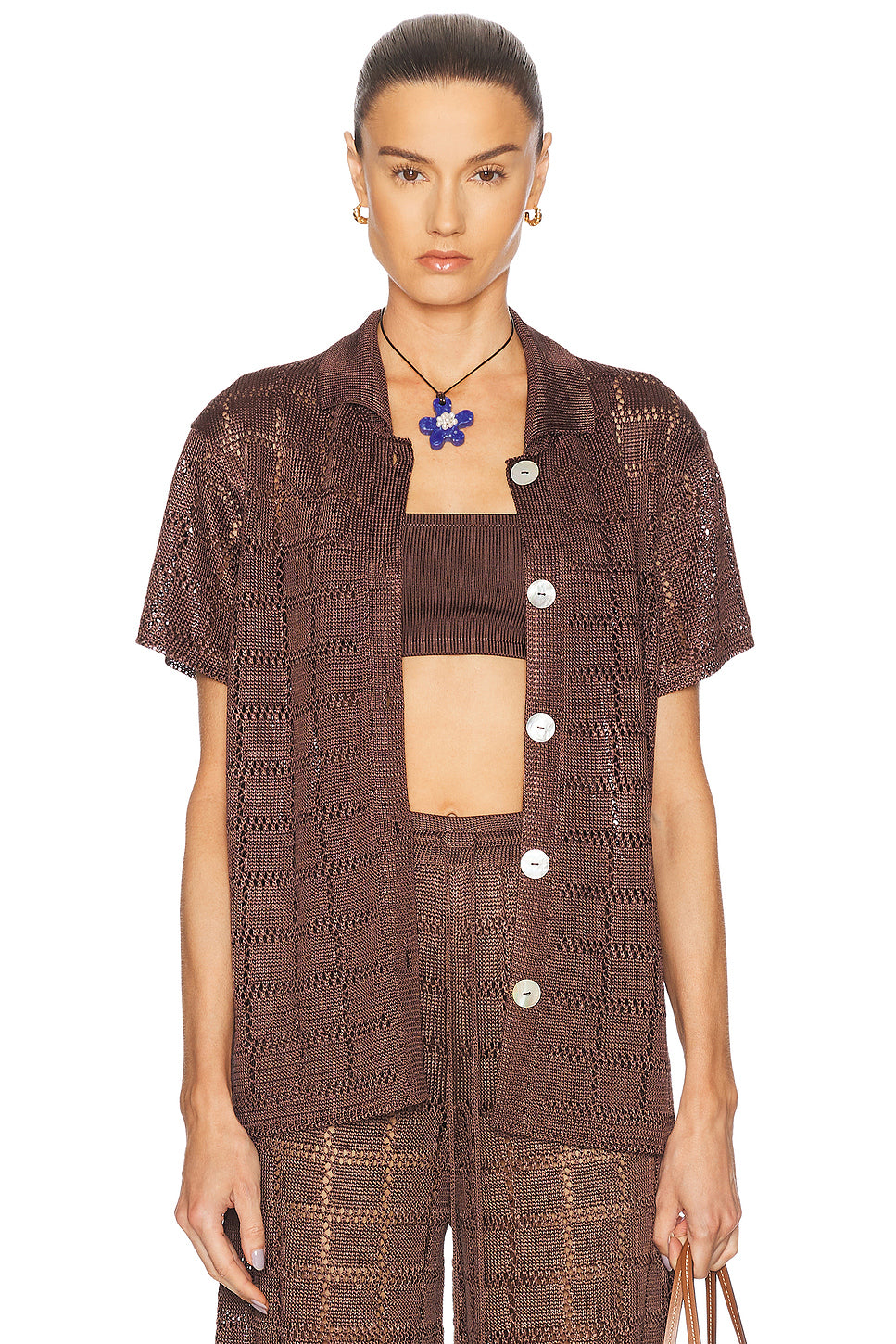 Short Sleeve Patchwork Shirt