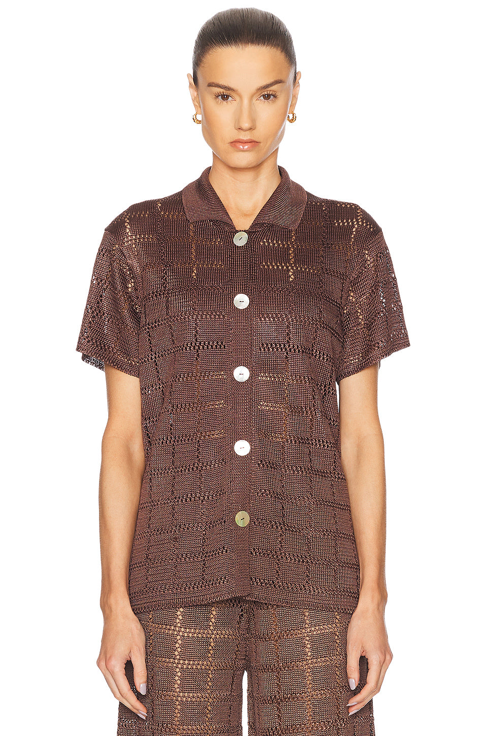 Short Sleeve Patchwork Shirt