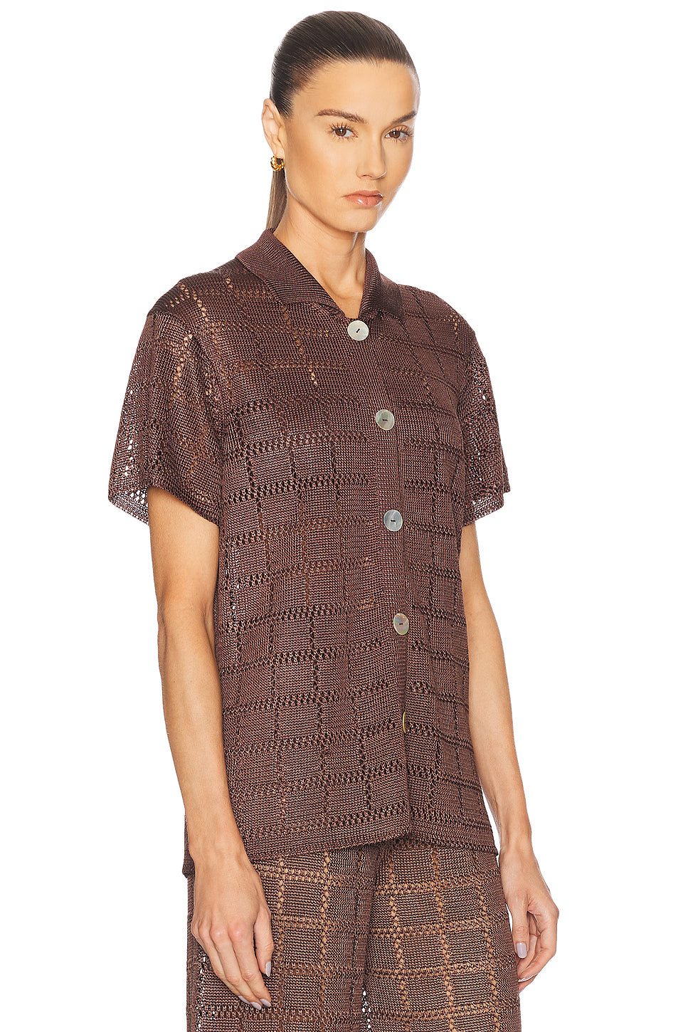 Short Sleeve Patchwork Shirt