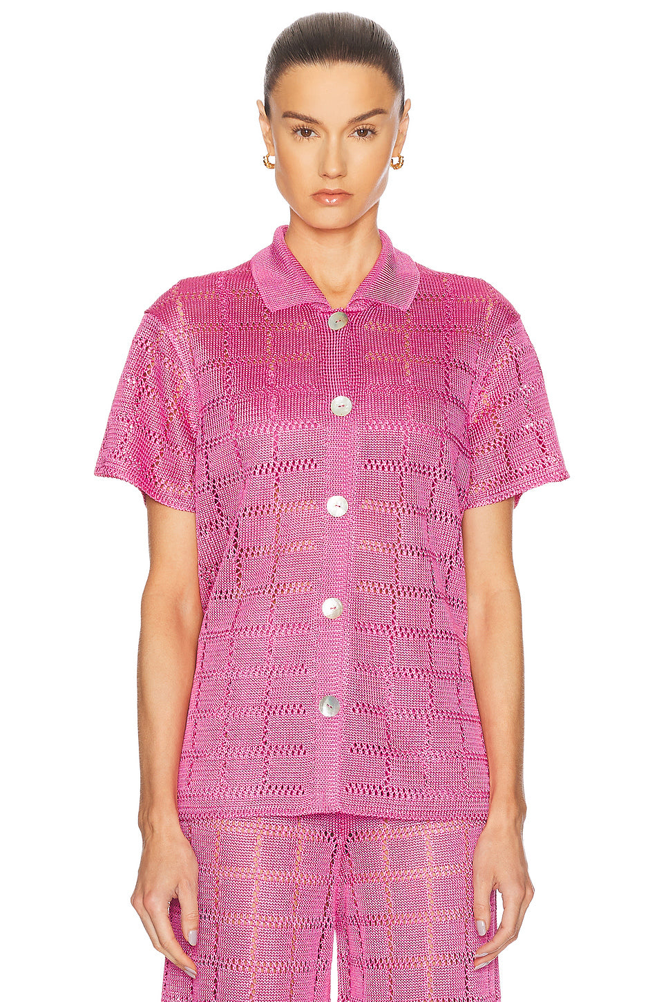 Short Sleeve Patchwork Shirt