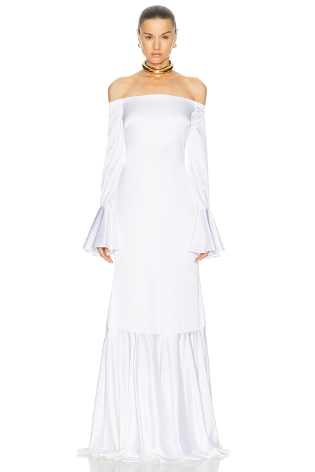 Zarina Off Shoulder Trumpet Gown