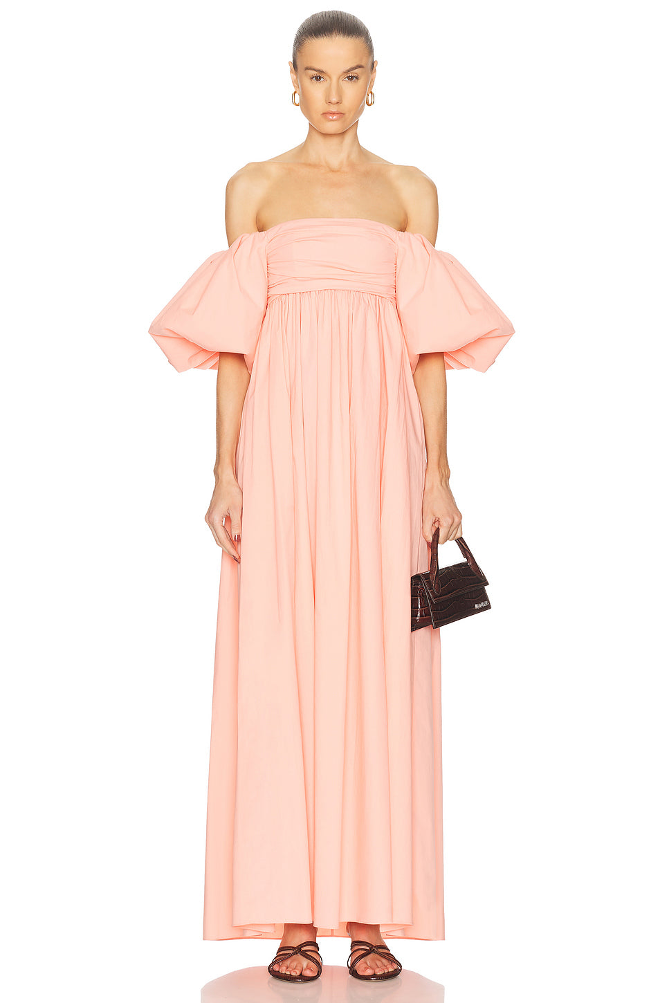 Emilia Ruched Empire Maxi Dress