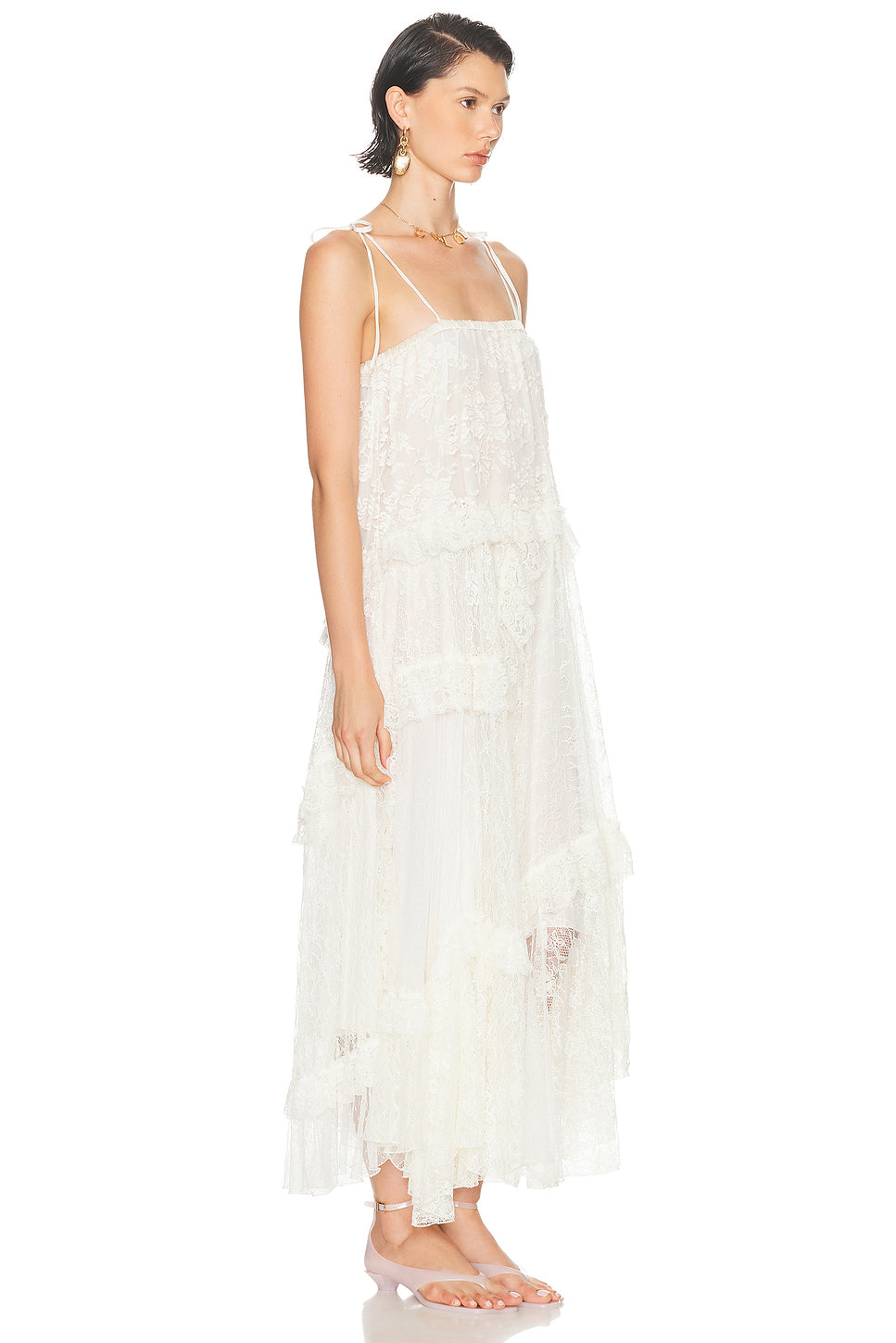 Embroidered Lace Maxi Dress