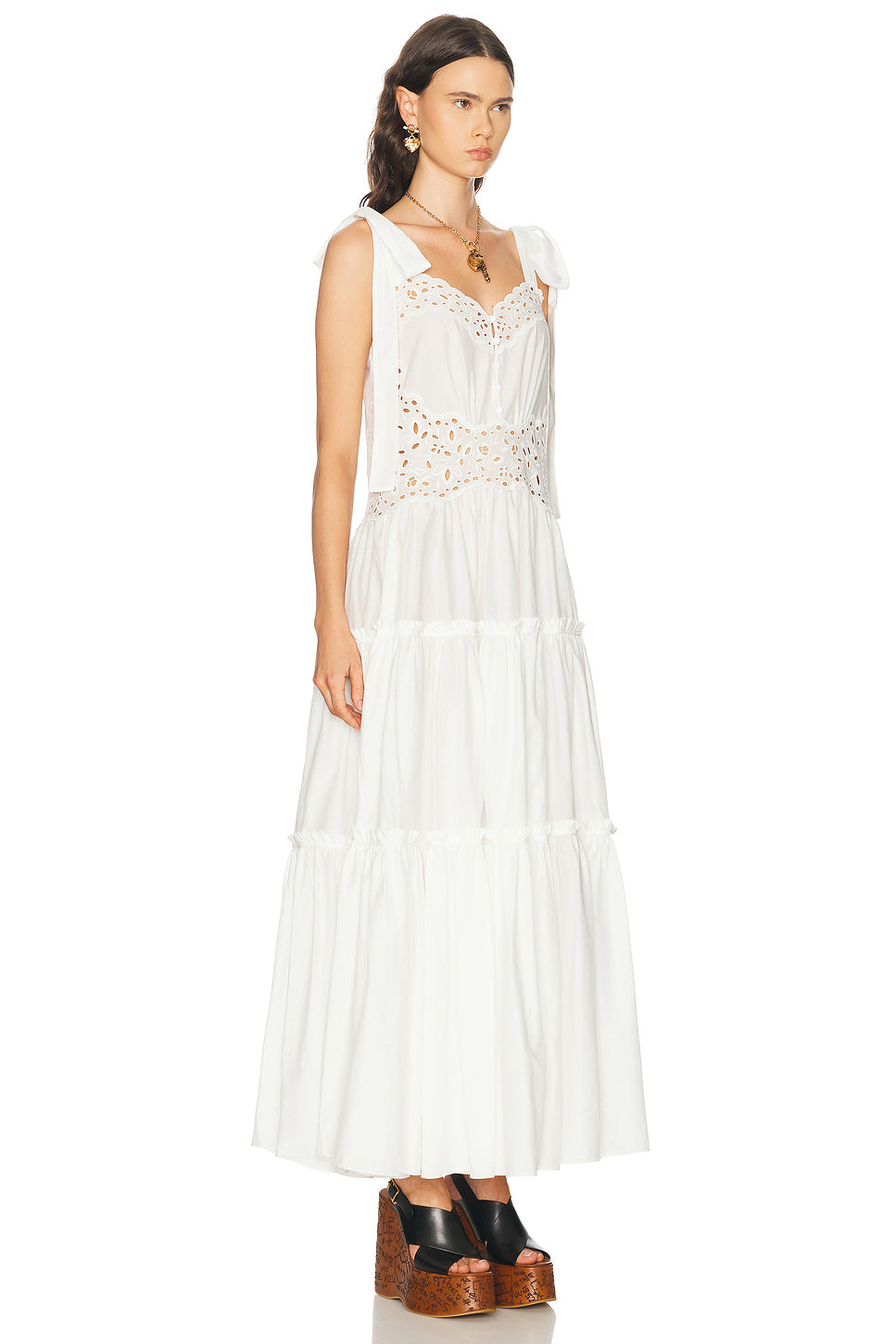 Tie Shoulder Maxi Dress