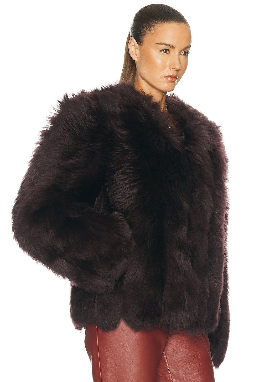 Silky Iron Lambskin Shearling Jacket
