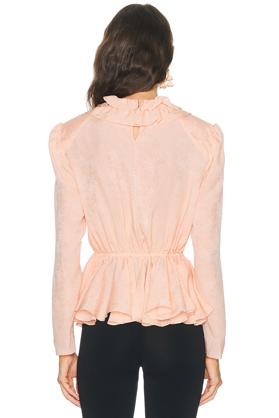 Organic Silk Floral Jacquard Top