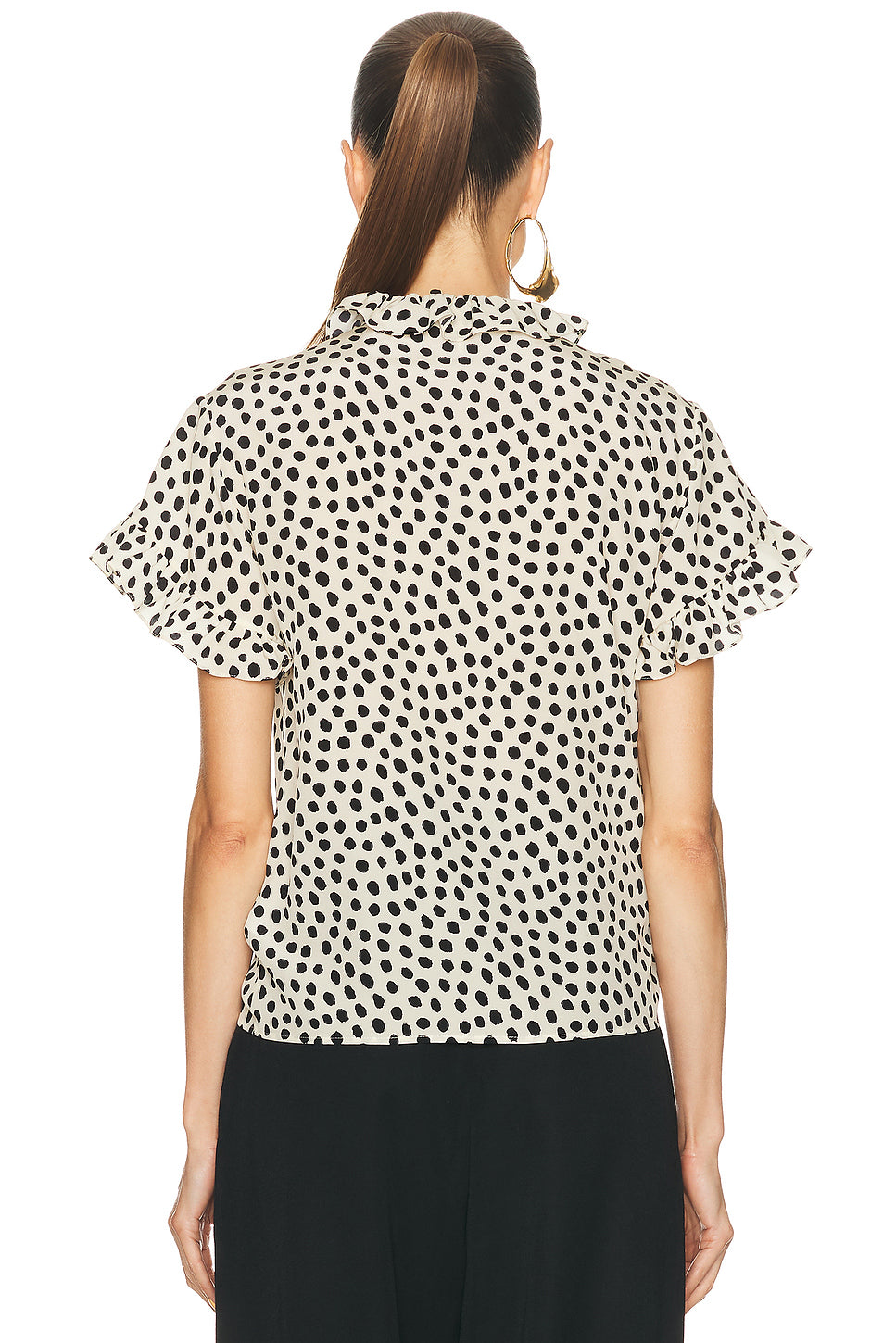 Ruffle Front Short Sleeve Top