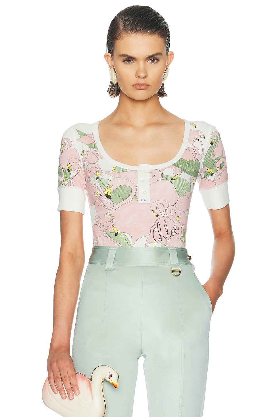 Swan Printed Top