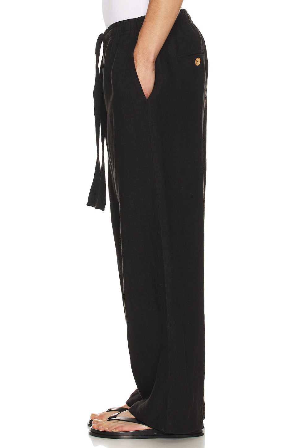 Wide Leg Linen Trousers