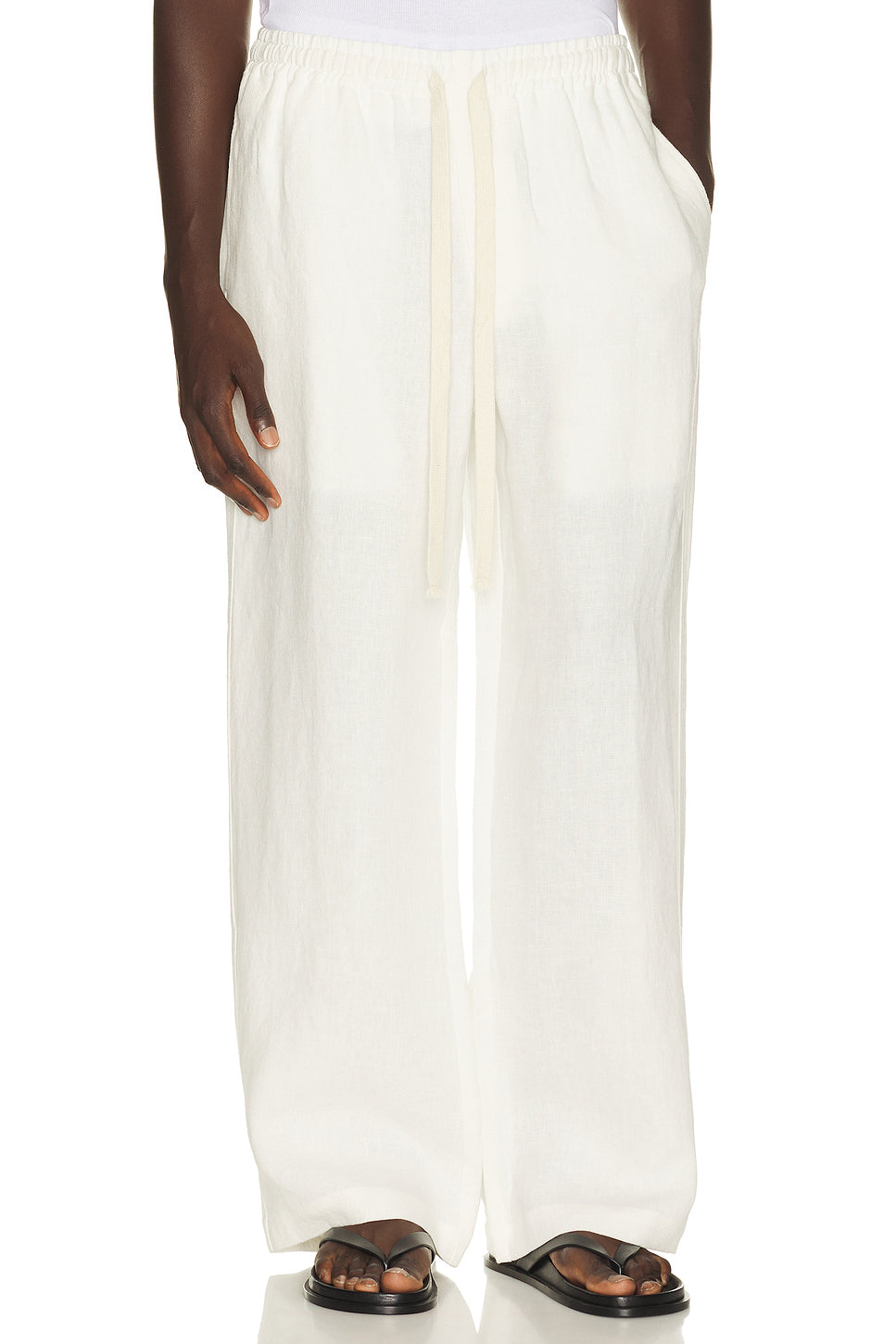 Wide Leg Linen Trousers