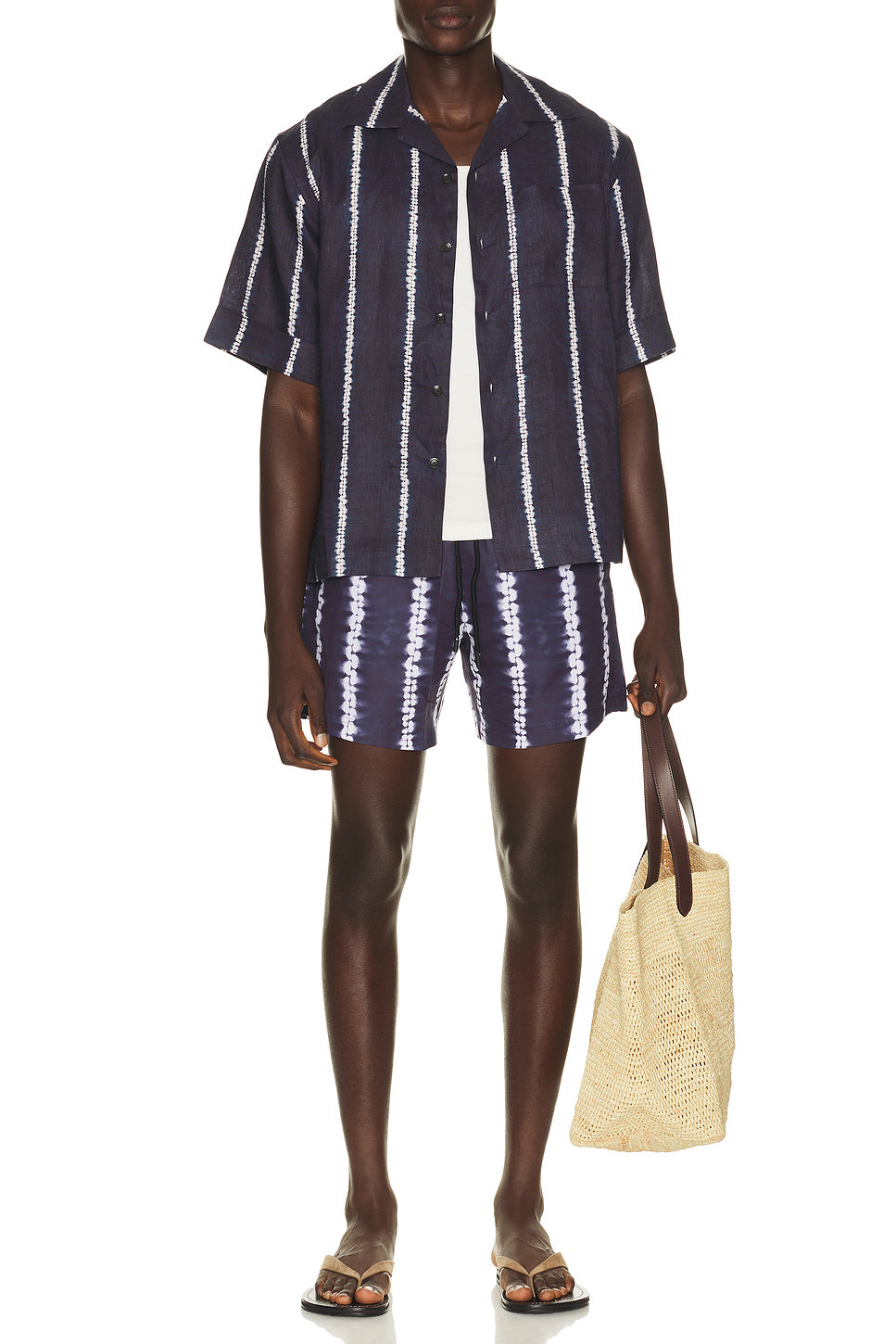 Shibori Stripe Classic Swim Short