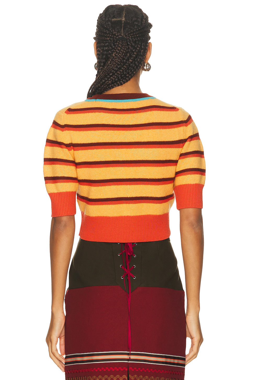 Cropped Short Sleeve Sweater