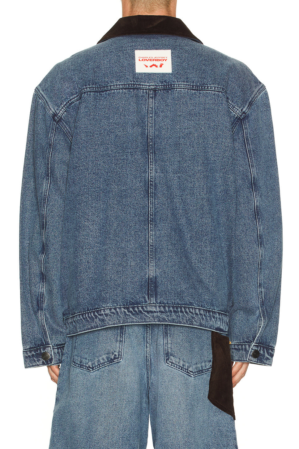 Denim Jacket With Corduroy Collar