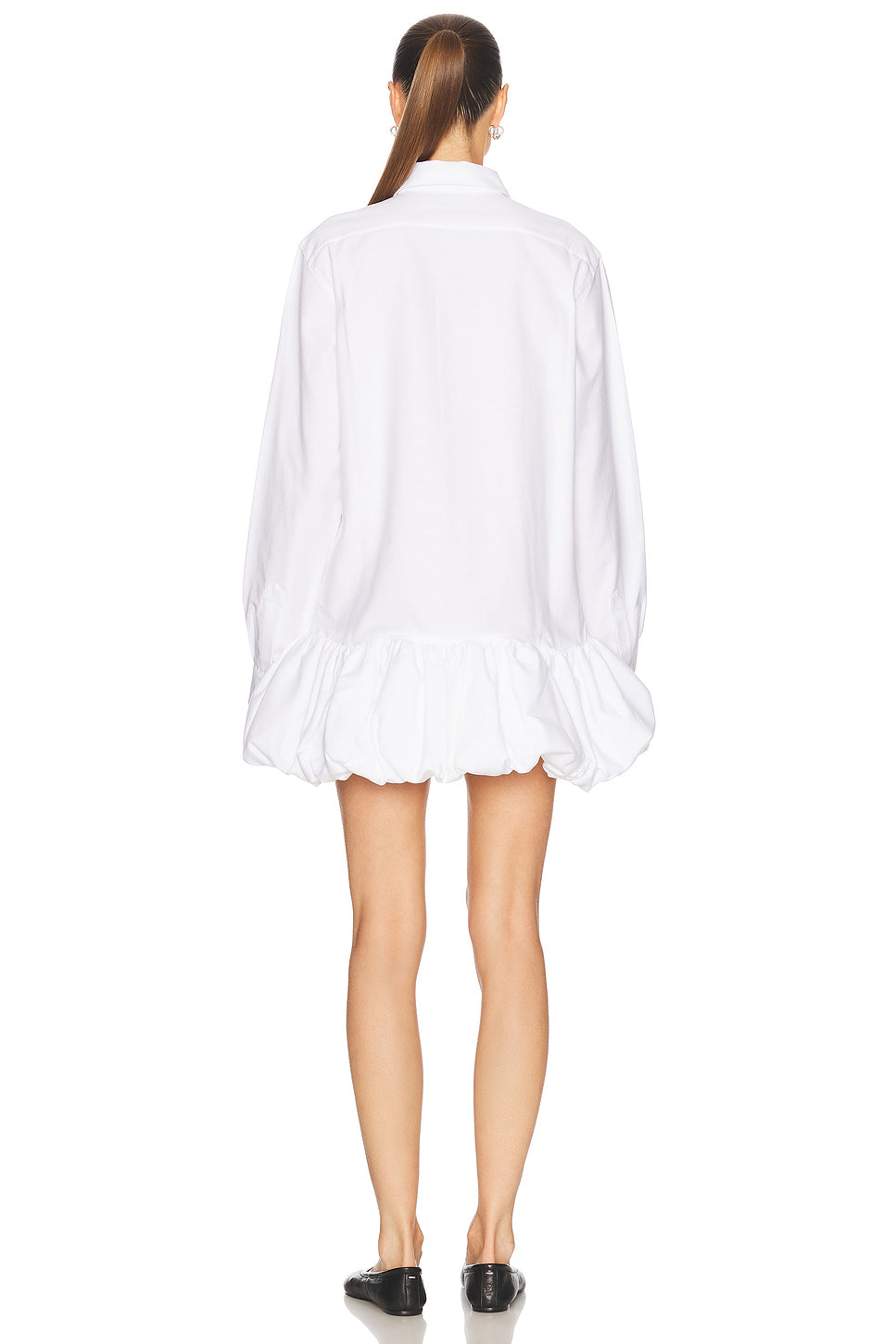 Gathered Hem Shirt Dress