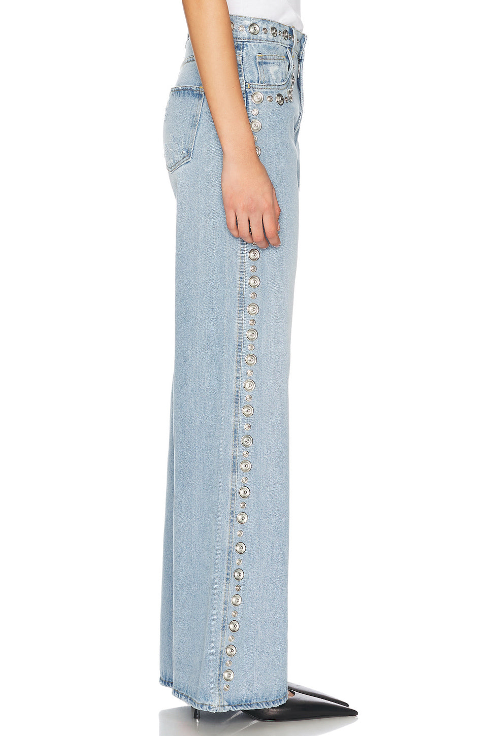 Studded Wide Leg Jeans