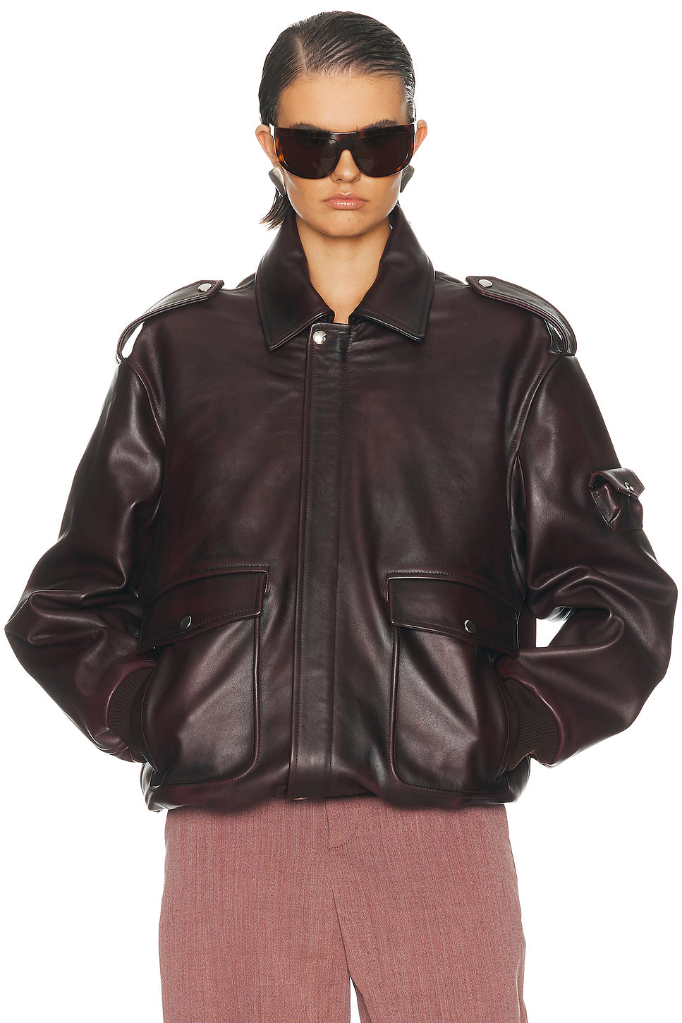 Oversized Leather Jacket