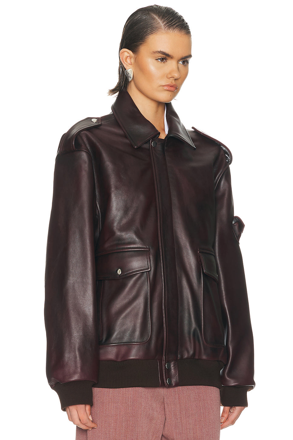 Oversized Leather Jacket