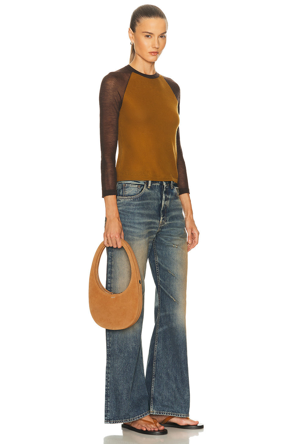 Suede Crossbody Swipe Bag