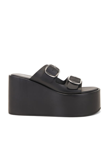 Buckle Wedge Sandal