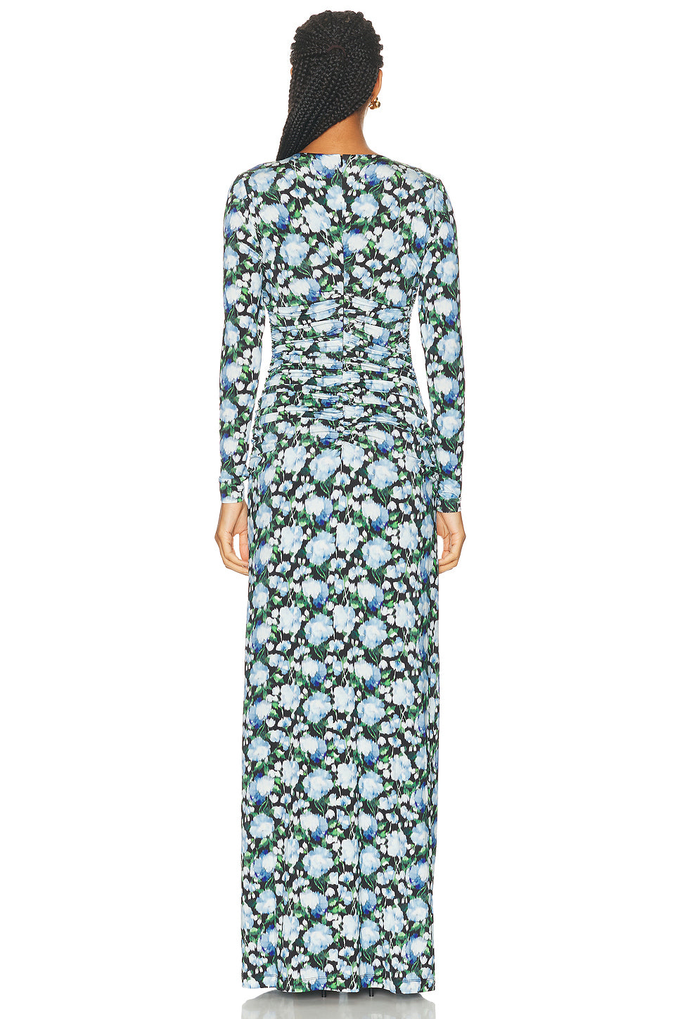 Long Sleeve Ruched Gown