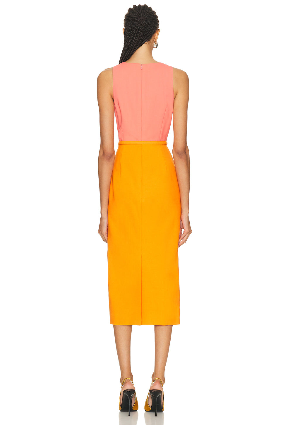 Sleeveless Crewneck Midi Dress