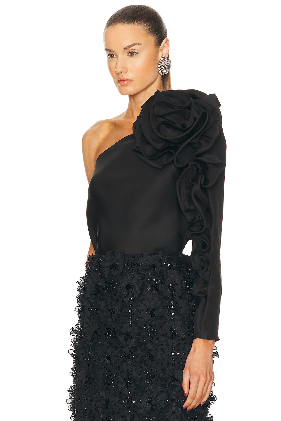 One Shoulder Flower Top