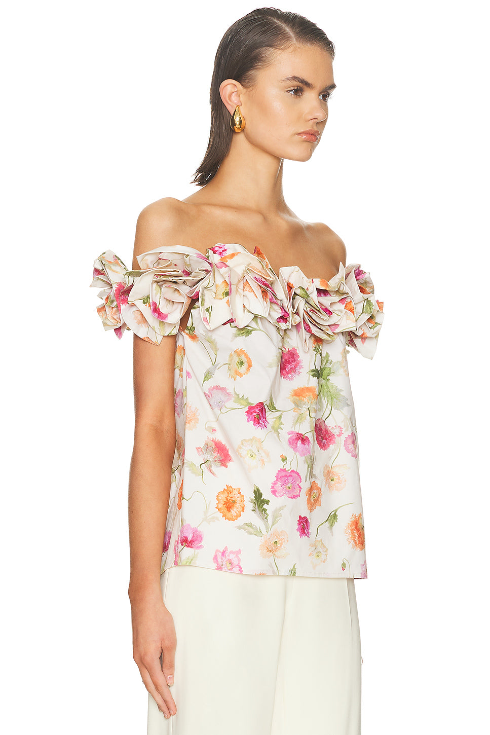 Off The Shoulder Flower Top