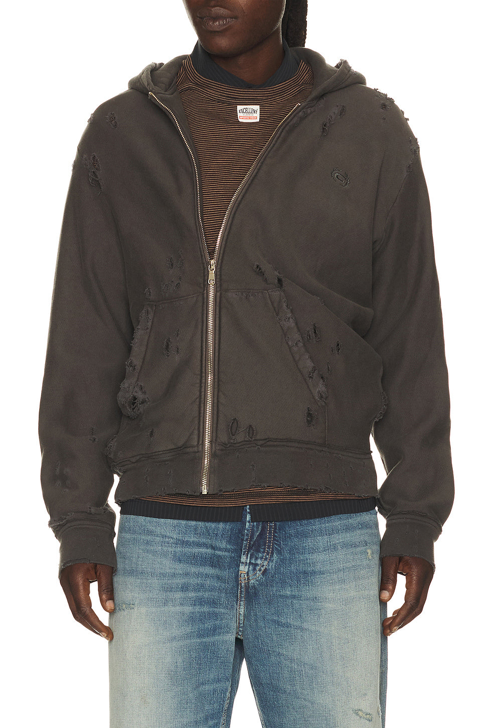 Twisted Distressed Hoodie
