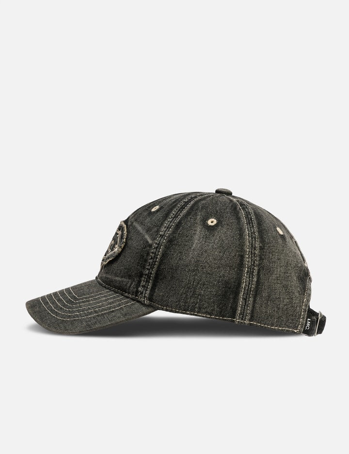 Washed Denim Gothic Oval 6 Panel Cap