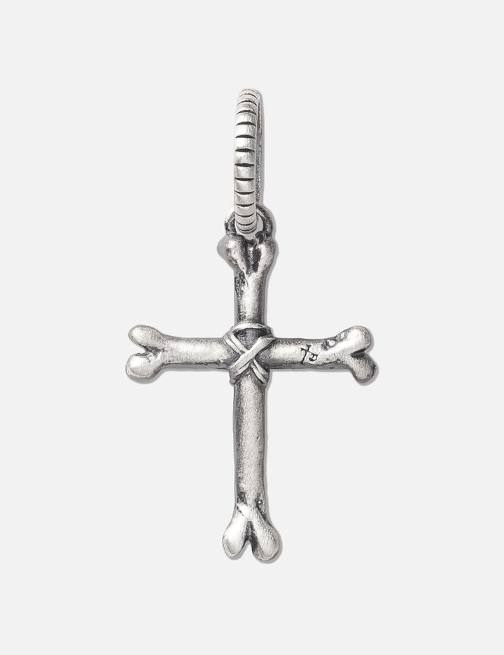 925 Silver Pendant Cross Bone