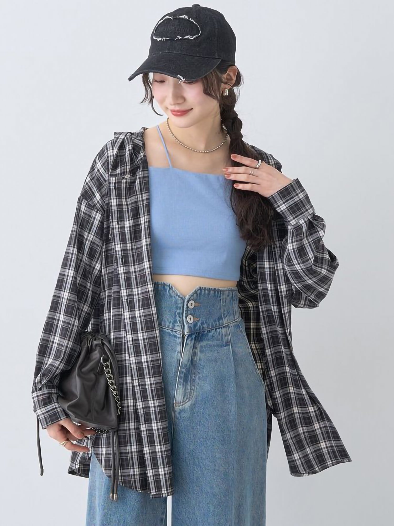 Chiaki Hoodie Check Shirt