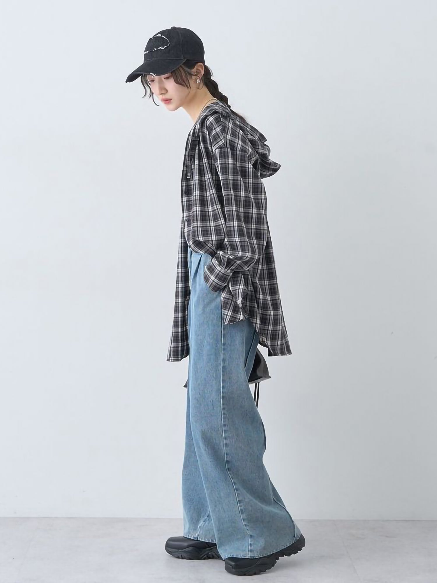Chiaki Hoodie Check Shirt