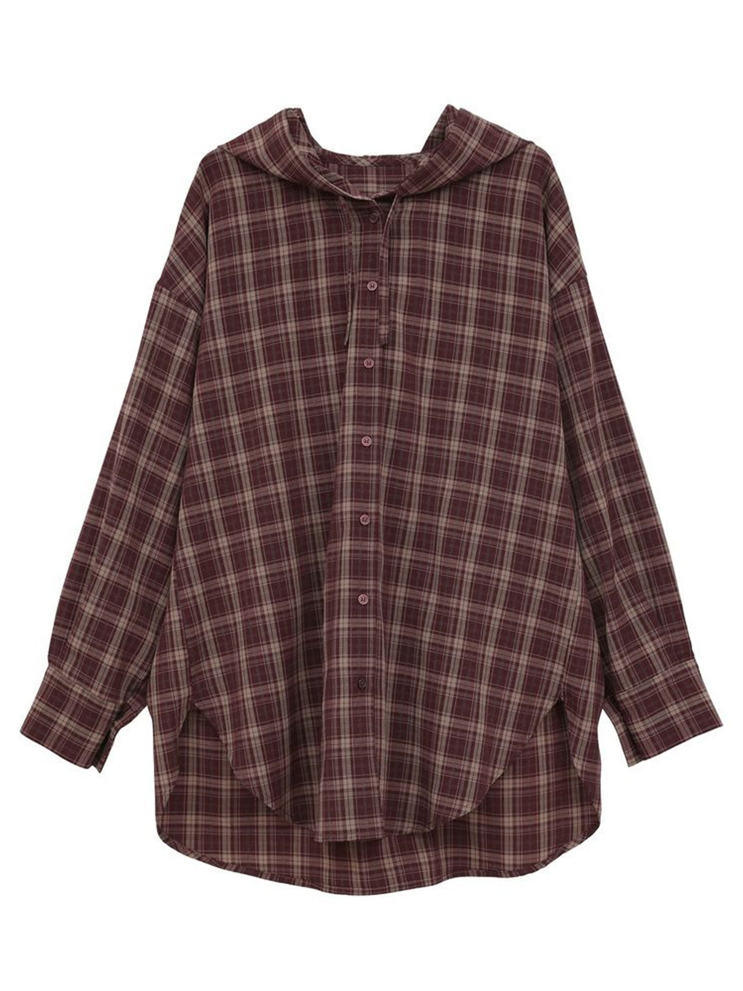 Chiaki Hoodie Check Shirt