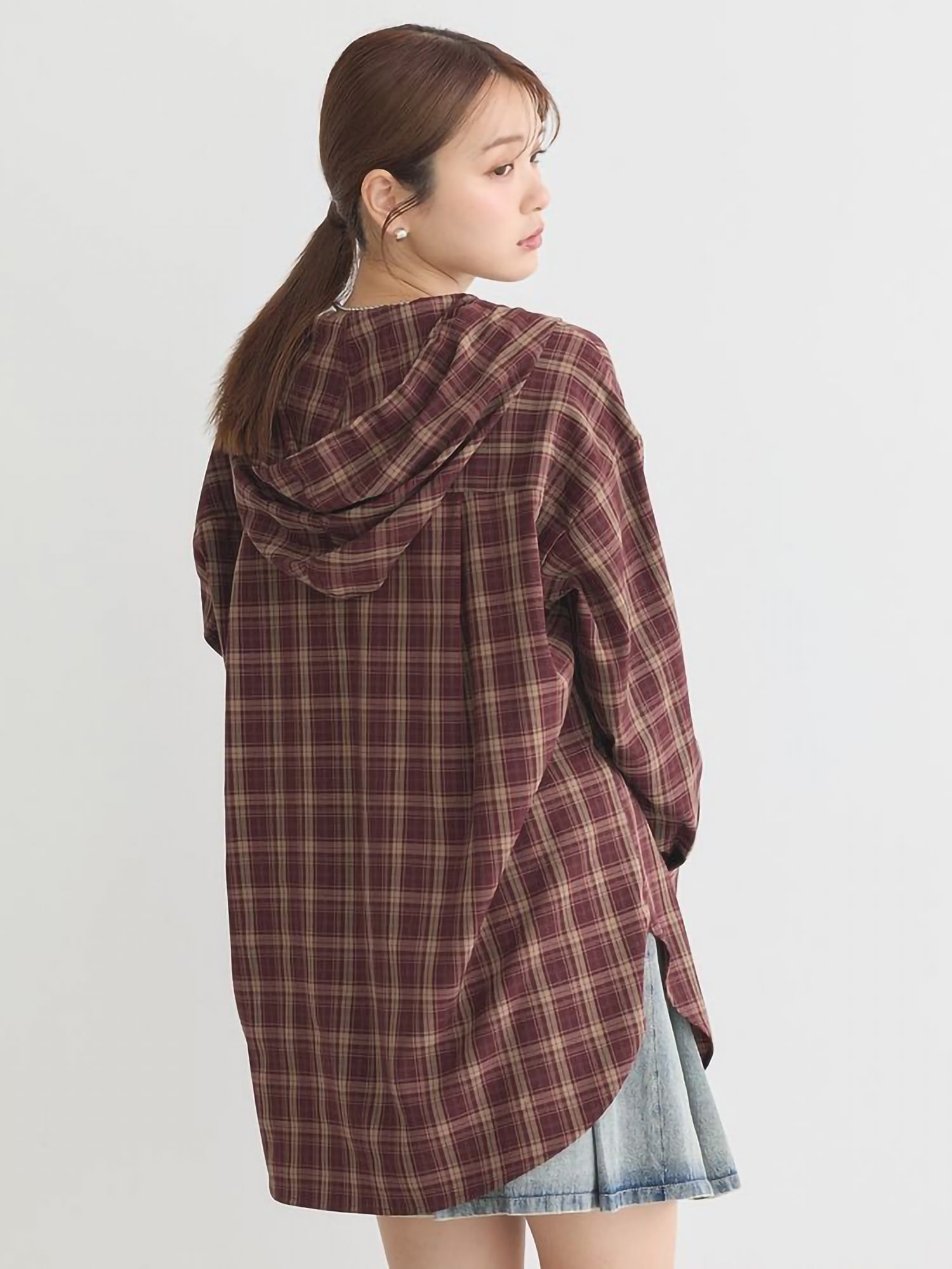 Chiaki Hoodie Check Shirt