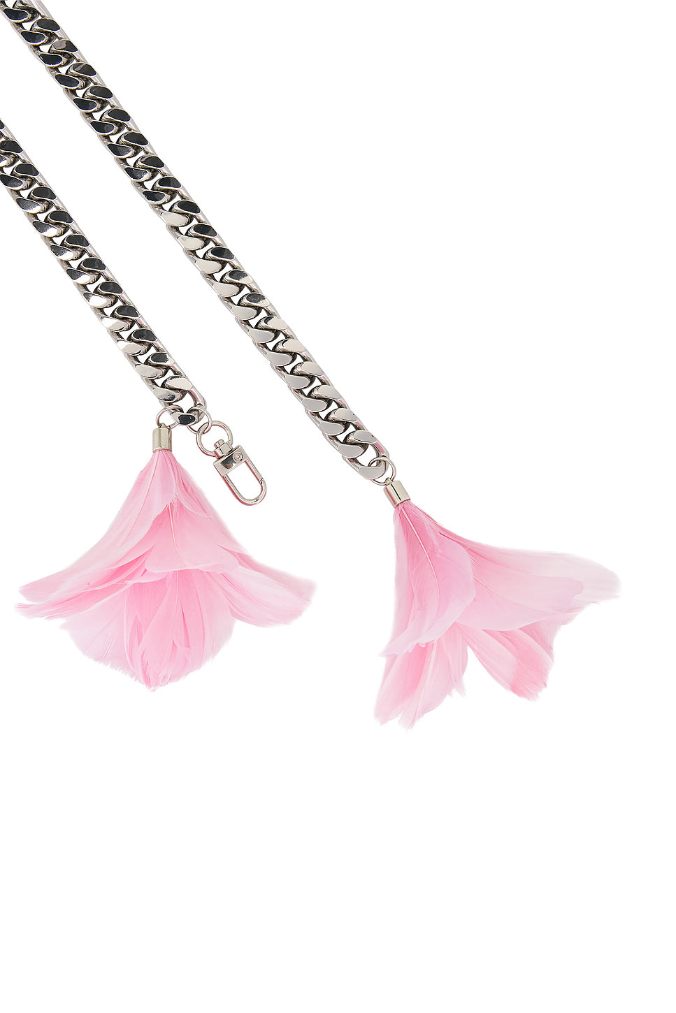 Feather Flower Detail Chunky Chain Belt
