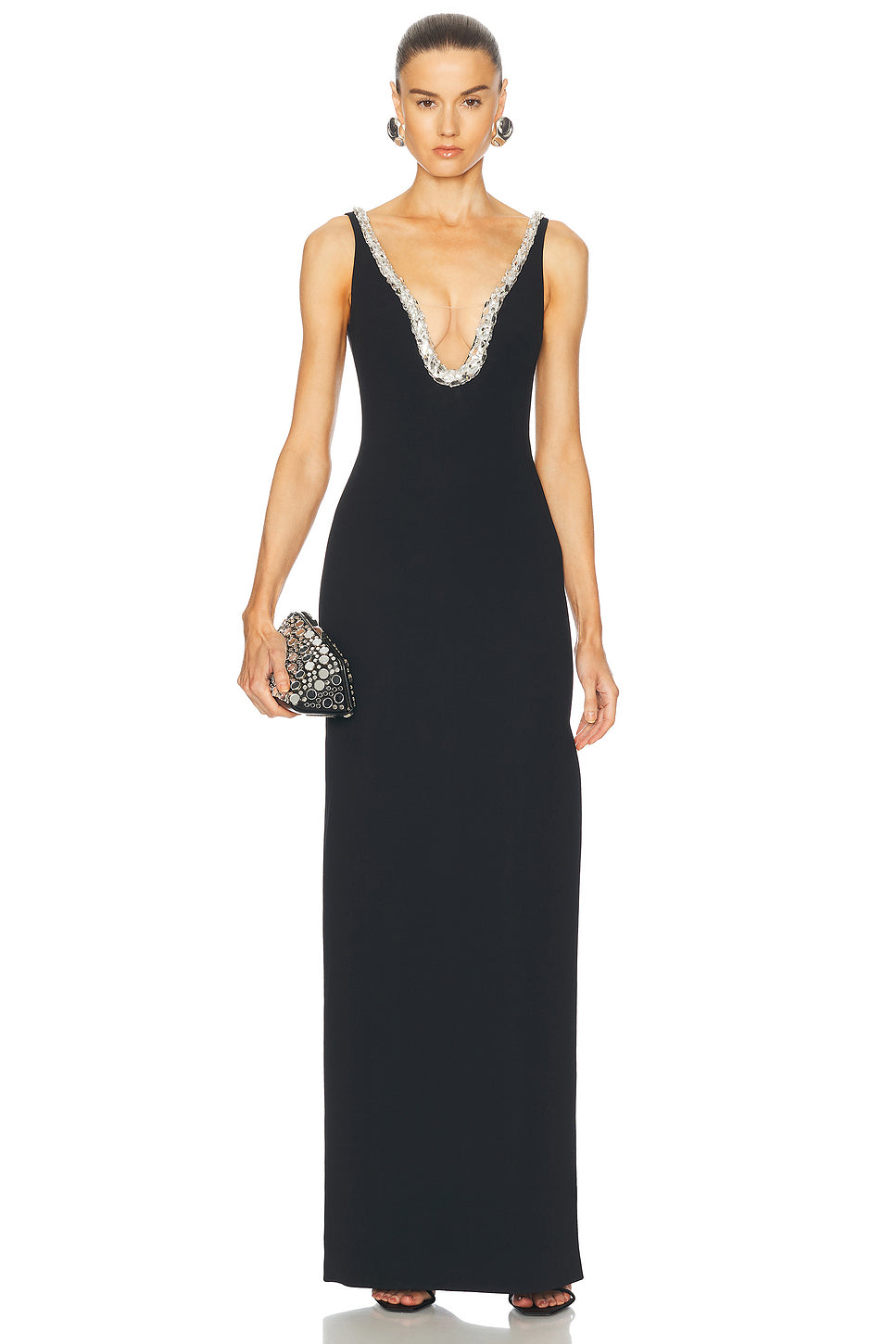 Crystal Neckline Gown