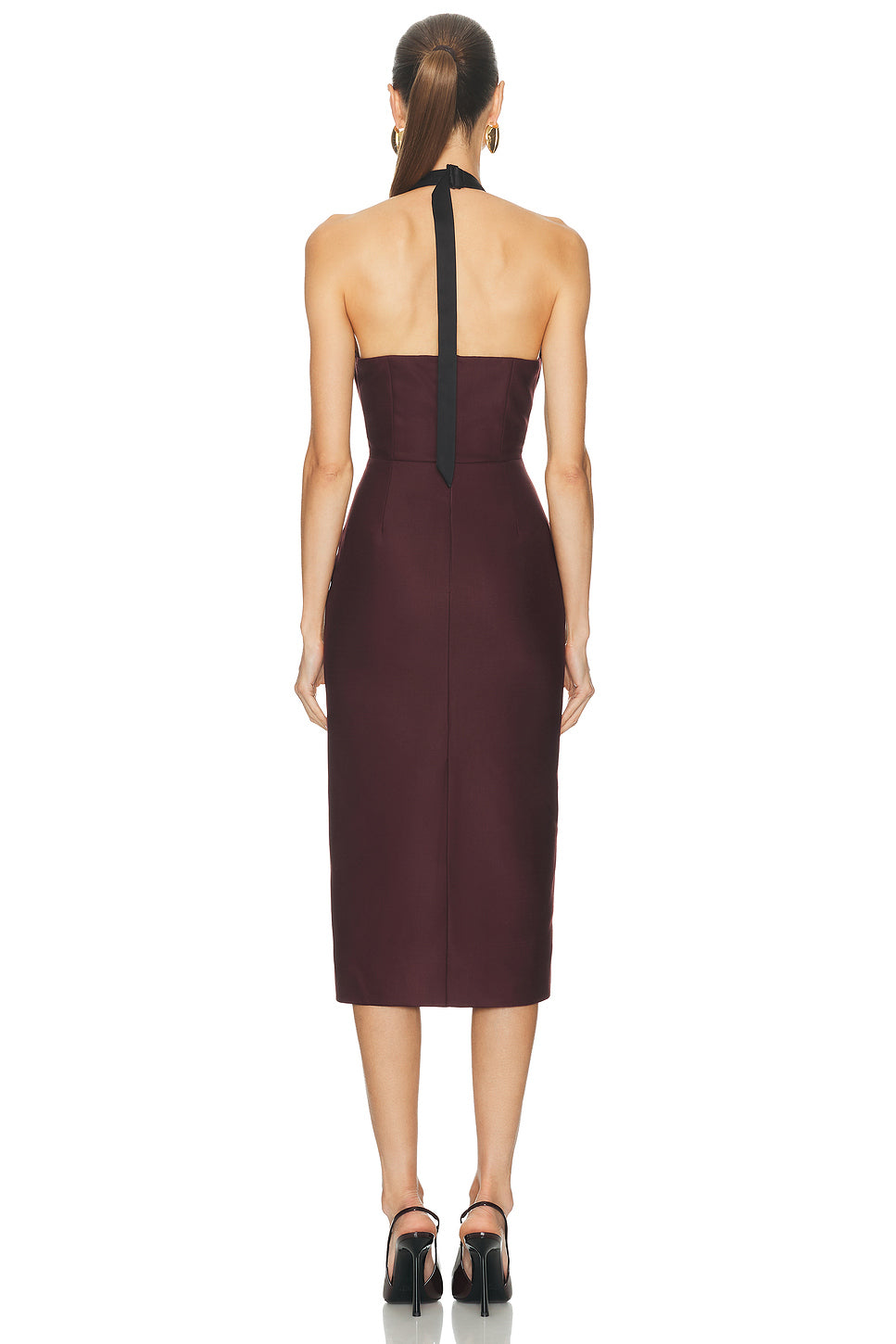 Payette Embroidered Neckline Halter Dress