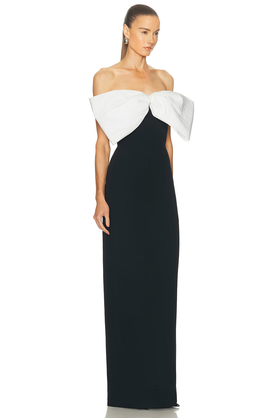 Bow Detail Strapless Gown