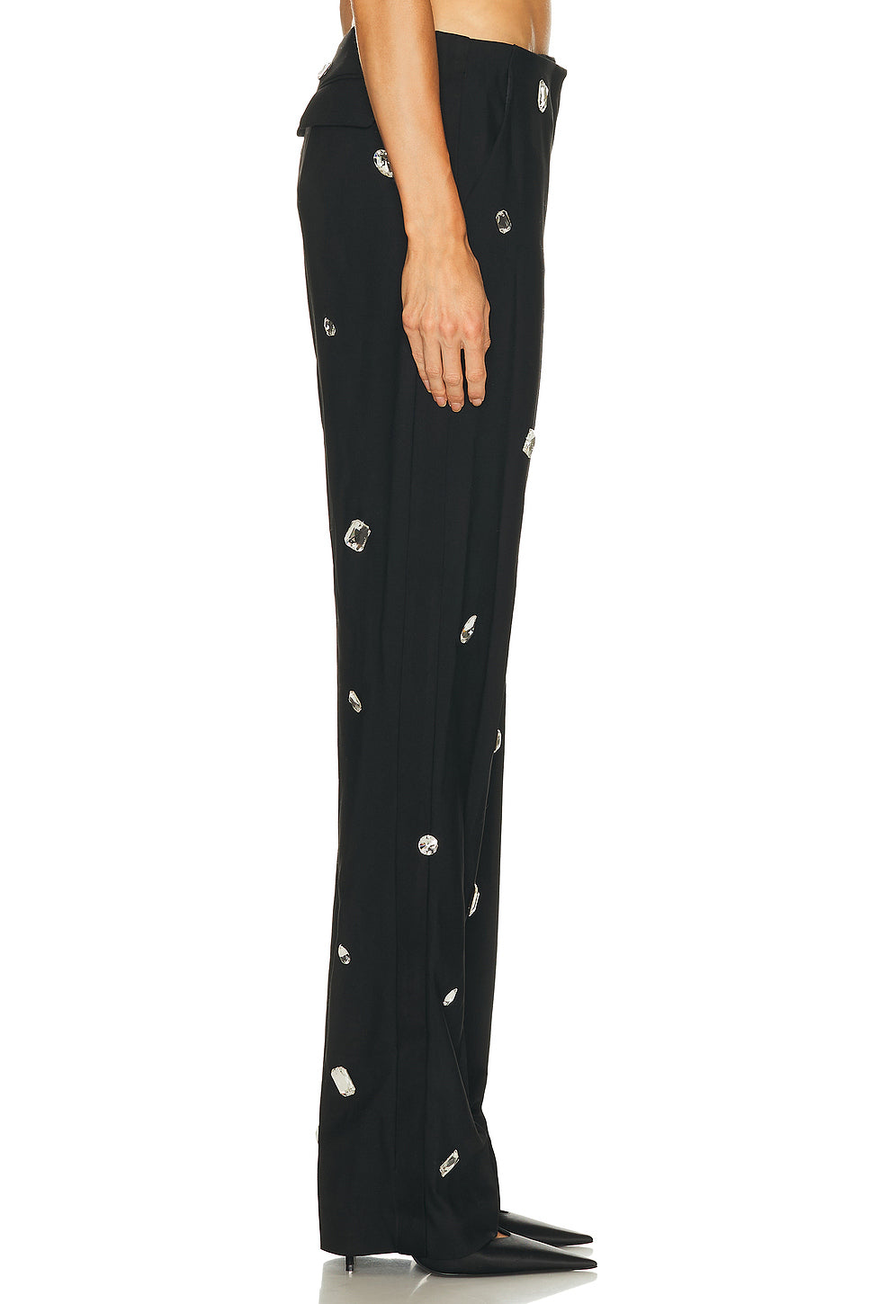 All Over Crystal Embroidered Trouser