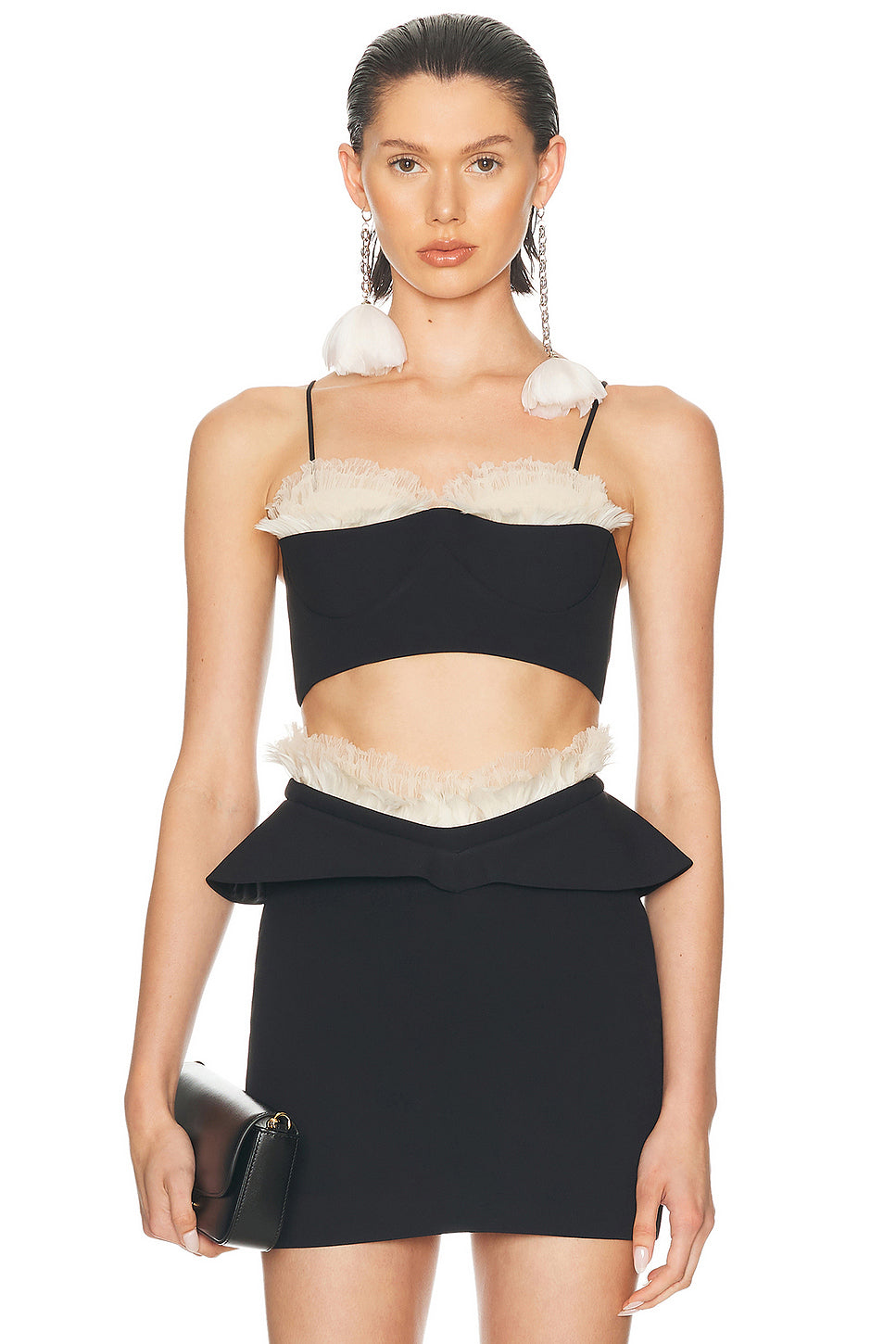 Ruffle & Feather Balconette Bra Top