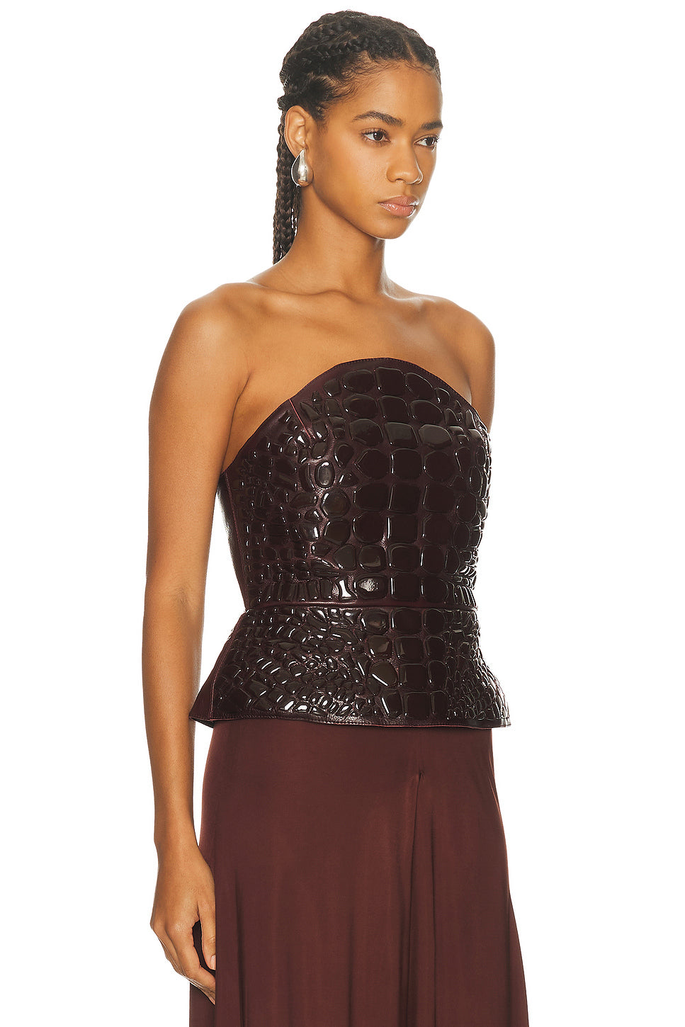 Croc Enamel Embroidered Top