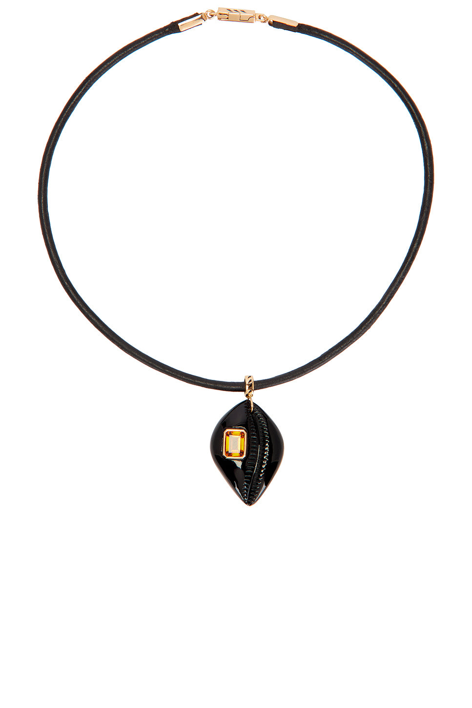 Cowry Medio Emerald Cut Citrine Necklace