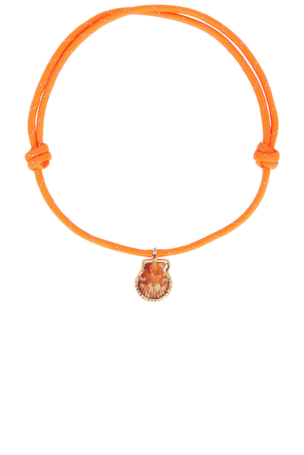 Natural Clam 18k Rose Gold Surf Cord Necklace