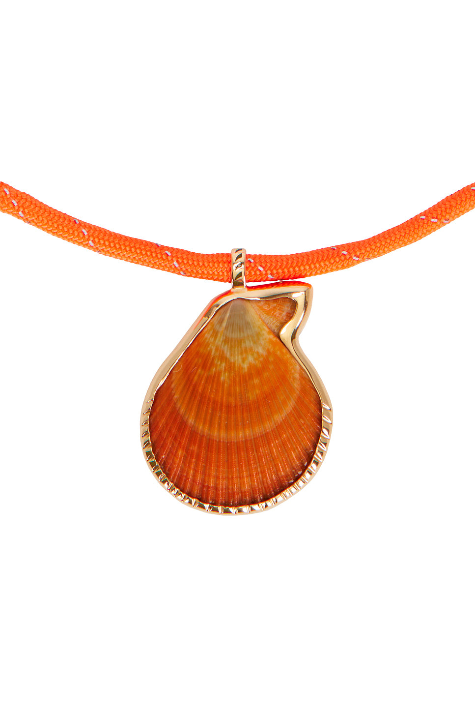 18k Gold Clam Necklace