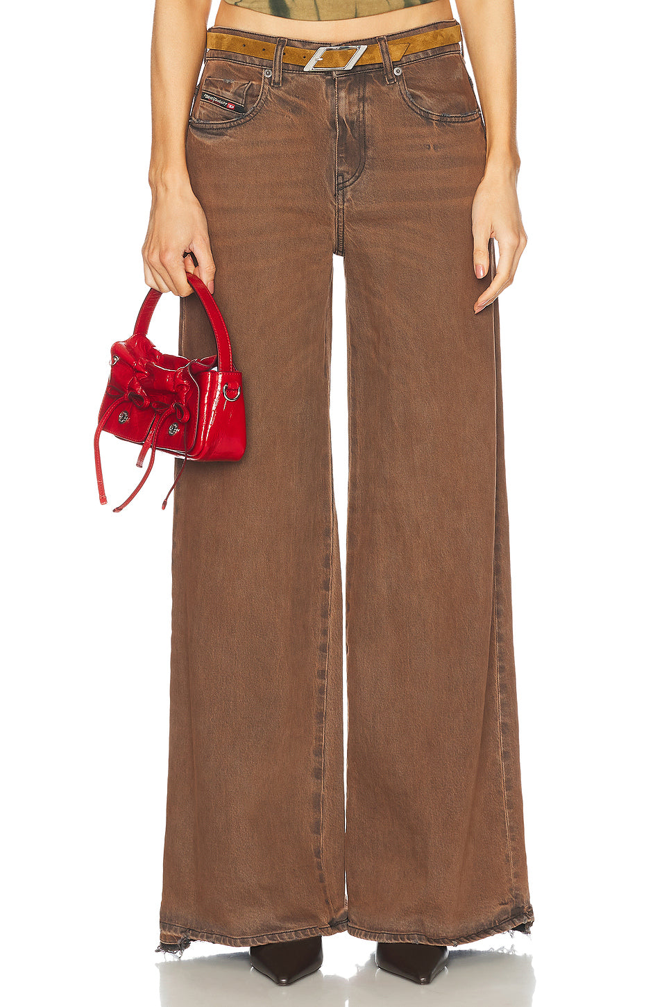 Mid Rise Wide Leg Jeans