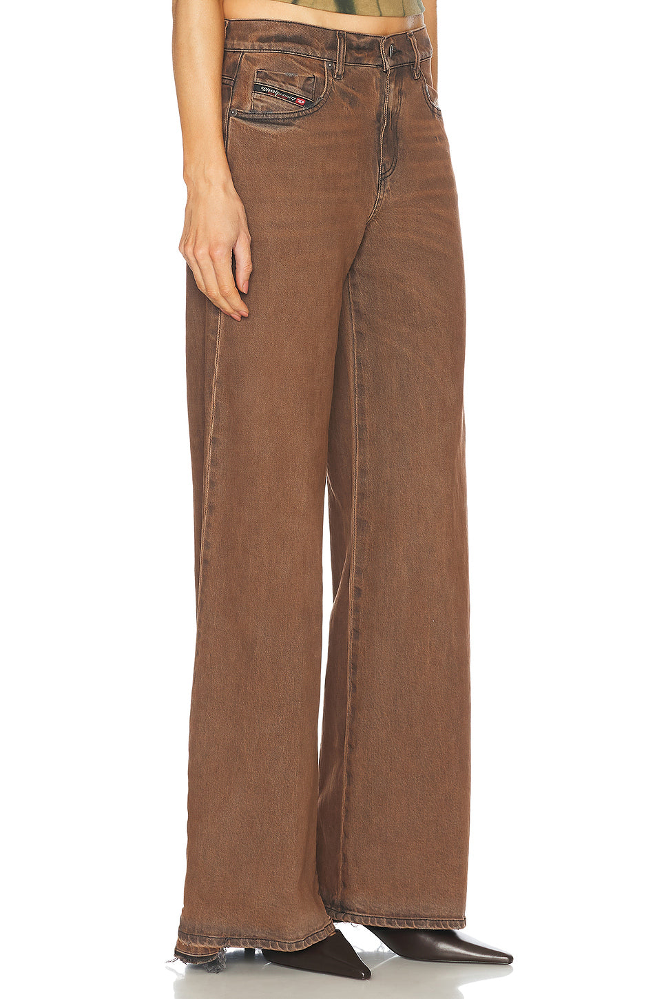 Mid Rise Wide Leg Jeans