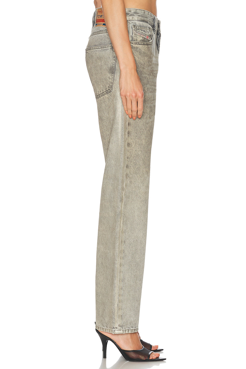 Mid Rise Straight Leg Jeans