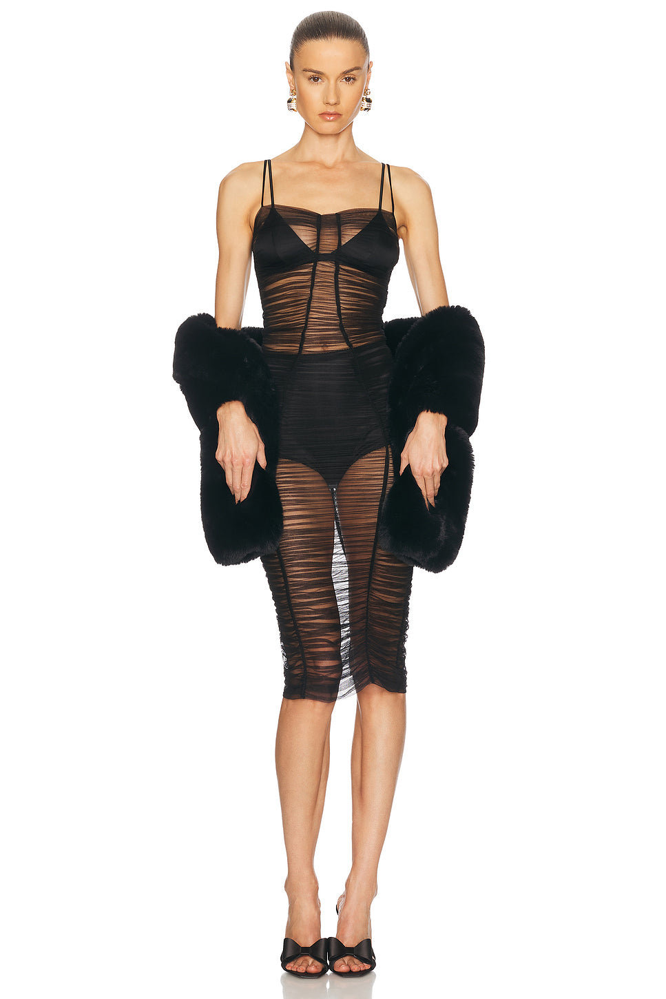 Sheer Midi Dress