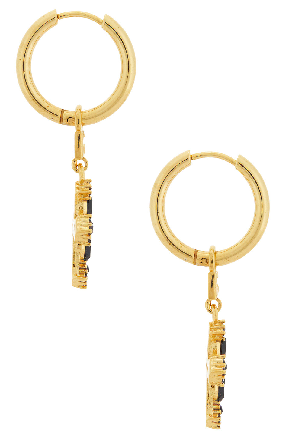 Hoop Cross Earrings